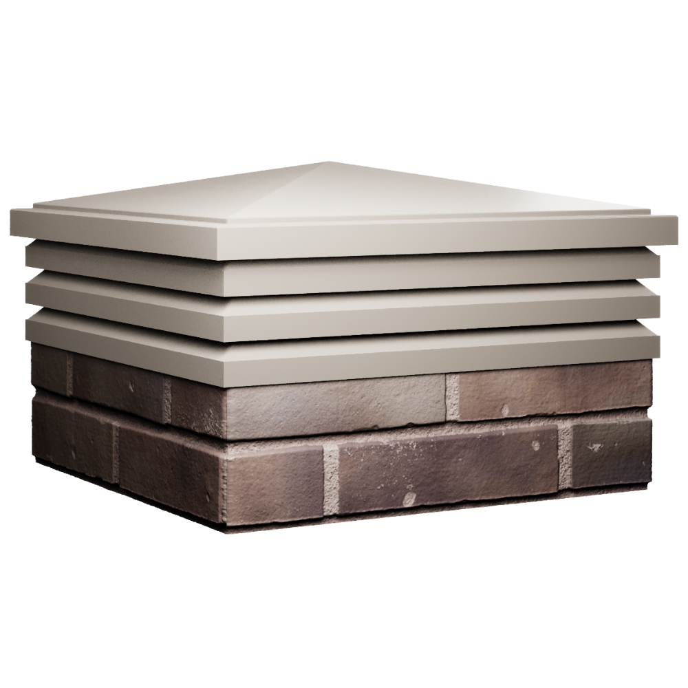 Колпак Zking Бона ХайТек Бежевый на столб 2х2 кирпича (513х513мм) в Ельце фото