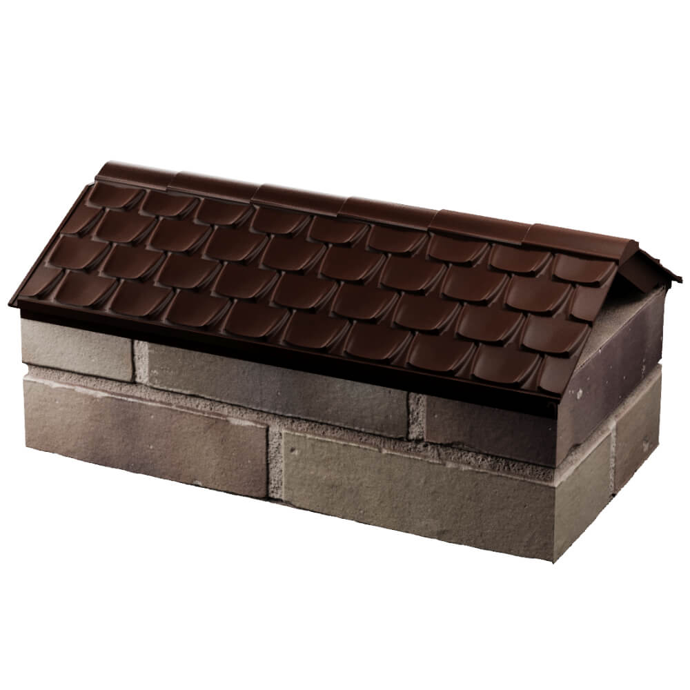 Парапет Zking Эльбрус Коричневый с посадкой на 1 кирпич (255мм) в Ельце фото