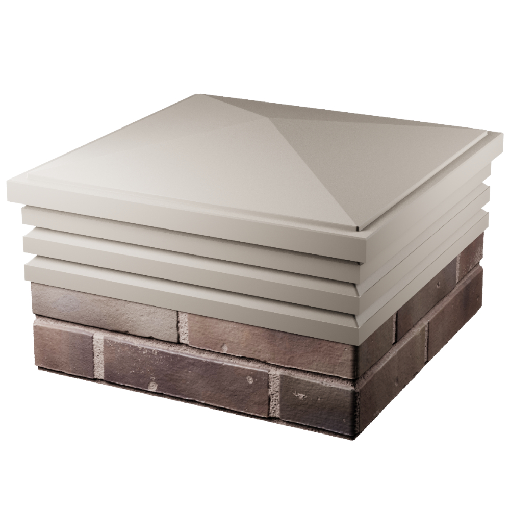 Колпак Zking Бона ХайТек Бежевый на столб 2х2 кирпича (513х513мм) в Ельце фото