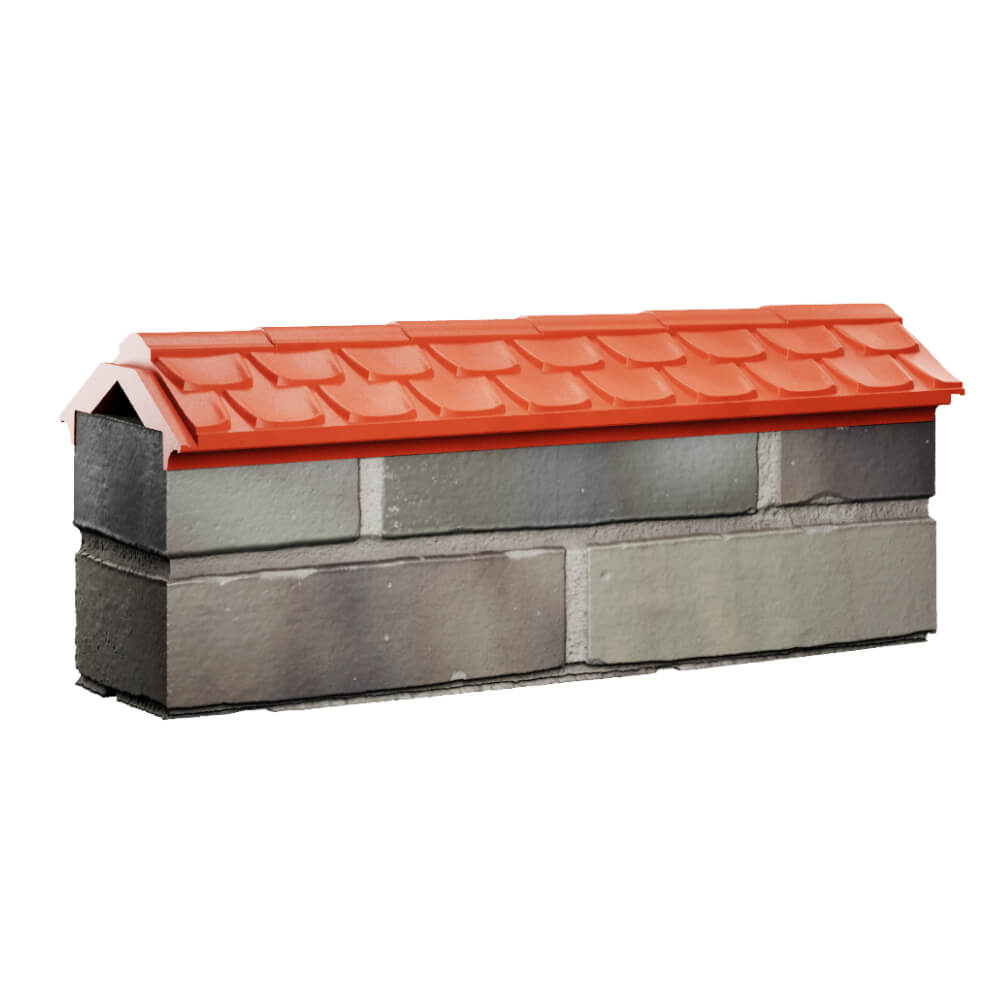 Парапет Zking Эльбрус Красный с посадкой на 0.5 кирпича (130мм) Елец фото
