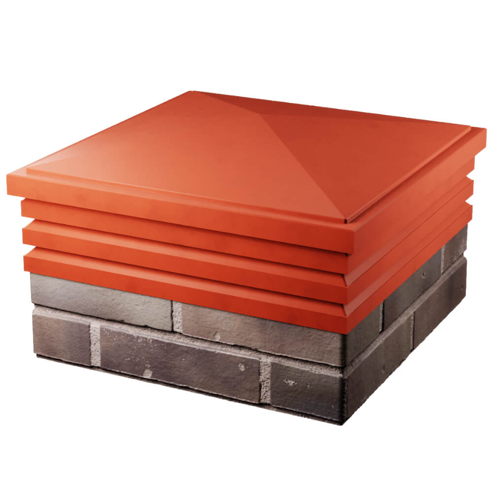 Колпак Zking Бона ХайТек Красный на столб 2х2 кирпича (513х513мм) в Ельце фото