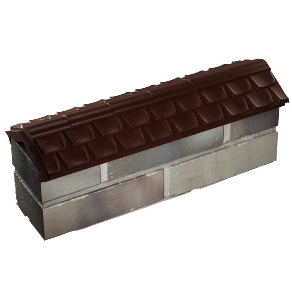 Парапет Zking Эльбрус Коричневый с посадкой на 0.5 кирпича (130мм) в Ельце фото