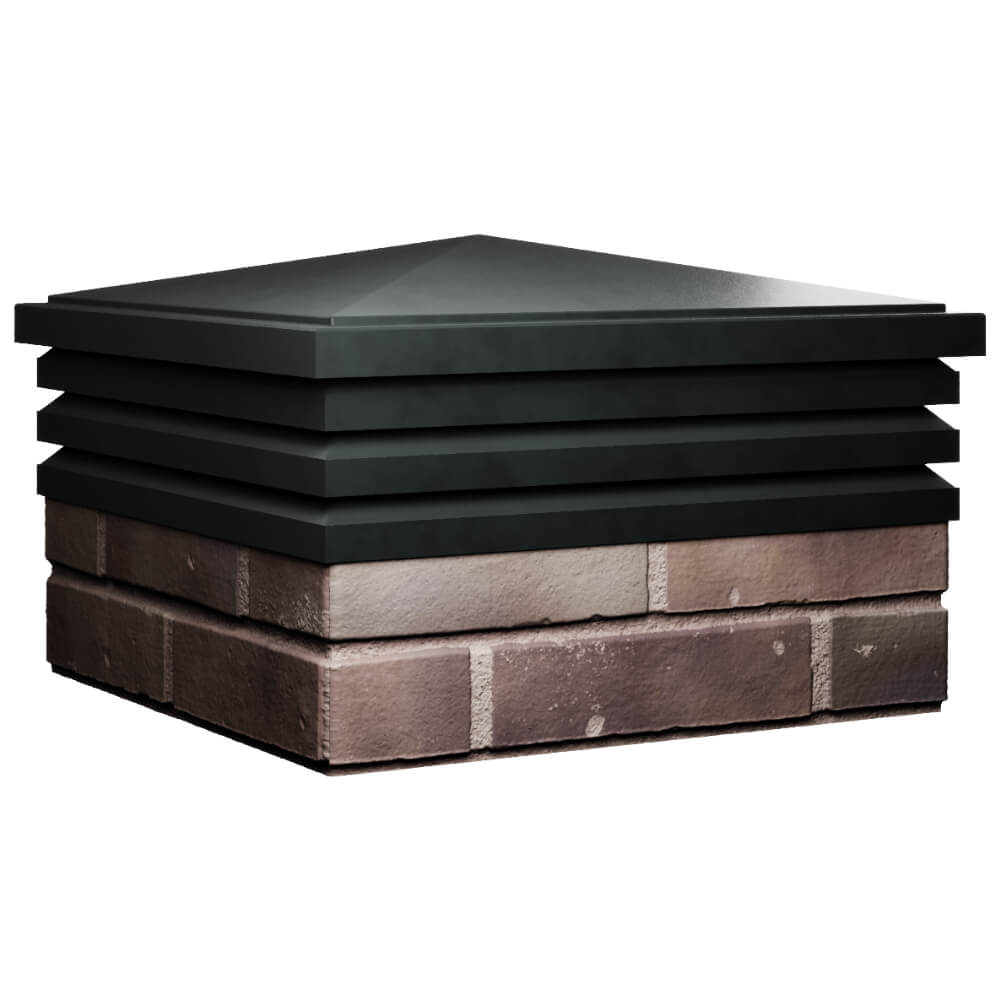 Колпак Zking Бона ХайТек Черный на столб 2х2 кирпича (513х513мм) в Ельце фото