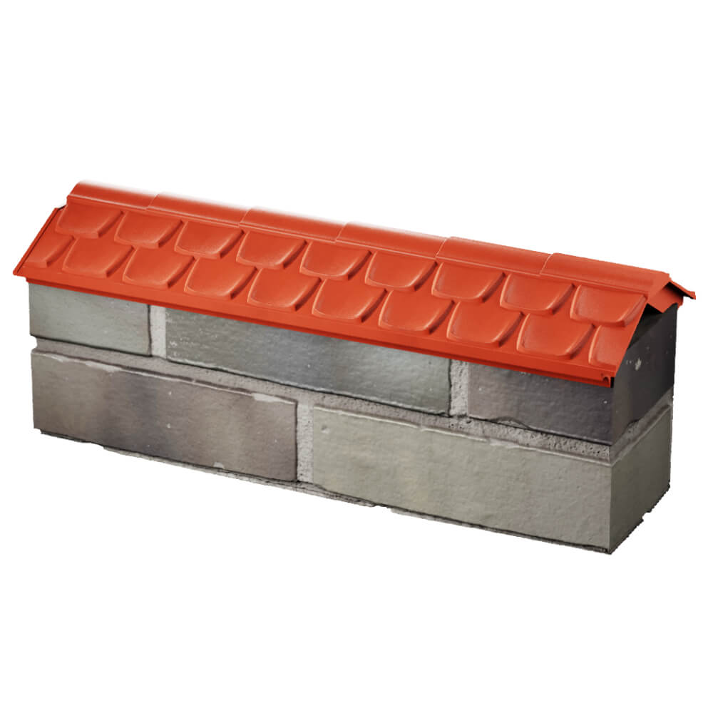 Парапет Zking Эльбрус Красный с посадкой на 0.5 кирпича (130мм) в Ельце фото