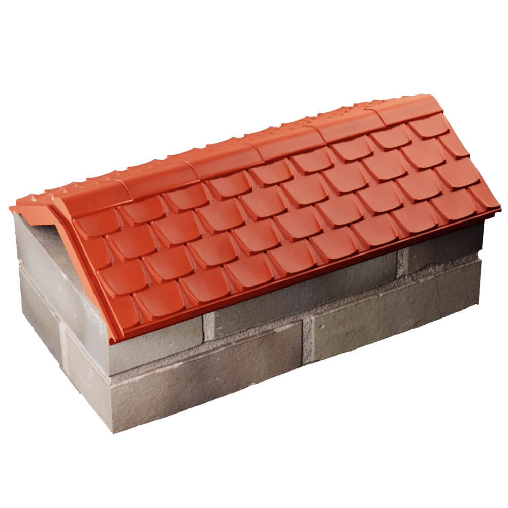Парапет Zking Эльбрус Красный с посадкой на 1 кирпич (255мм) в Ельце фото