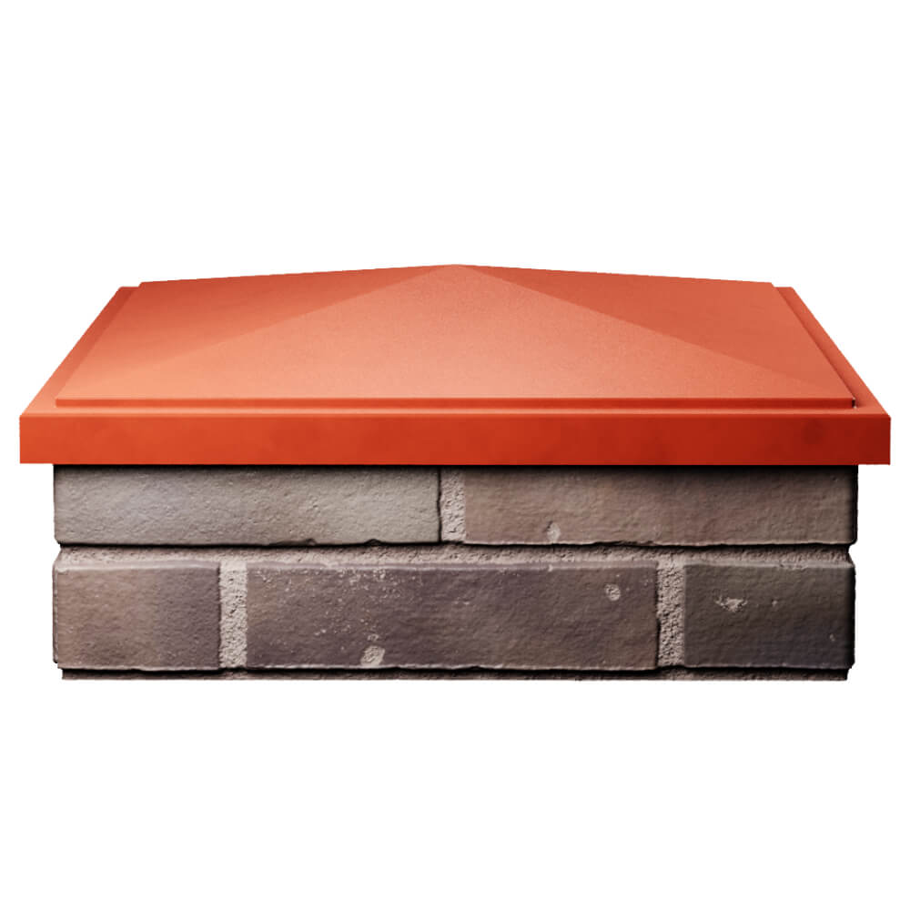 Колпак Zking БонаМоно Красный на столб 2х2 кирпича (515х515, 530х530мм) Елец фото