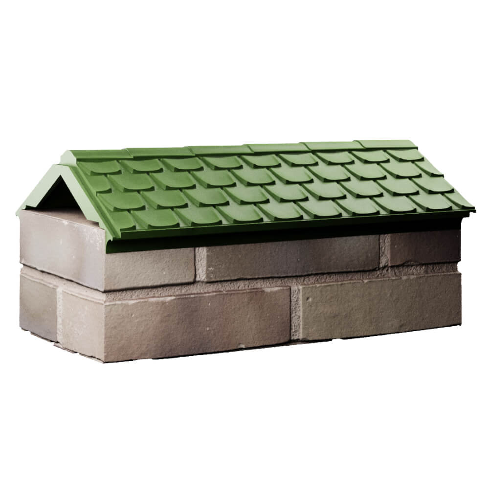 Парапет Zking Эльбрус Зеленый с посадкой на 1 кирпич (255мм) Елец фото