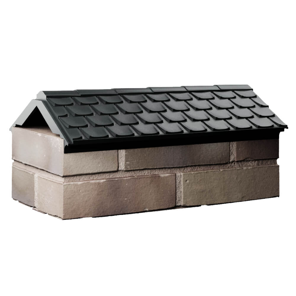 Парапет Zking Эльбрус Черный с посадкой на 1 кирпич (255мм) Елец фото