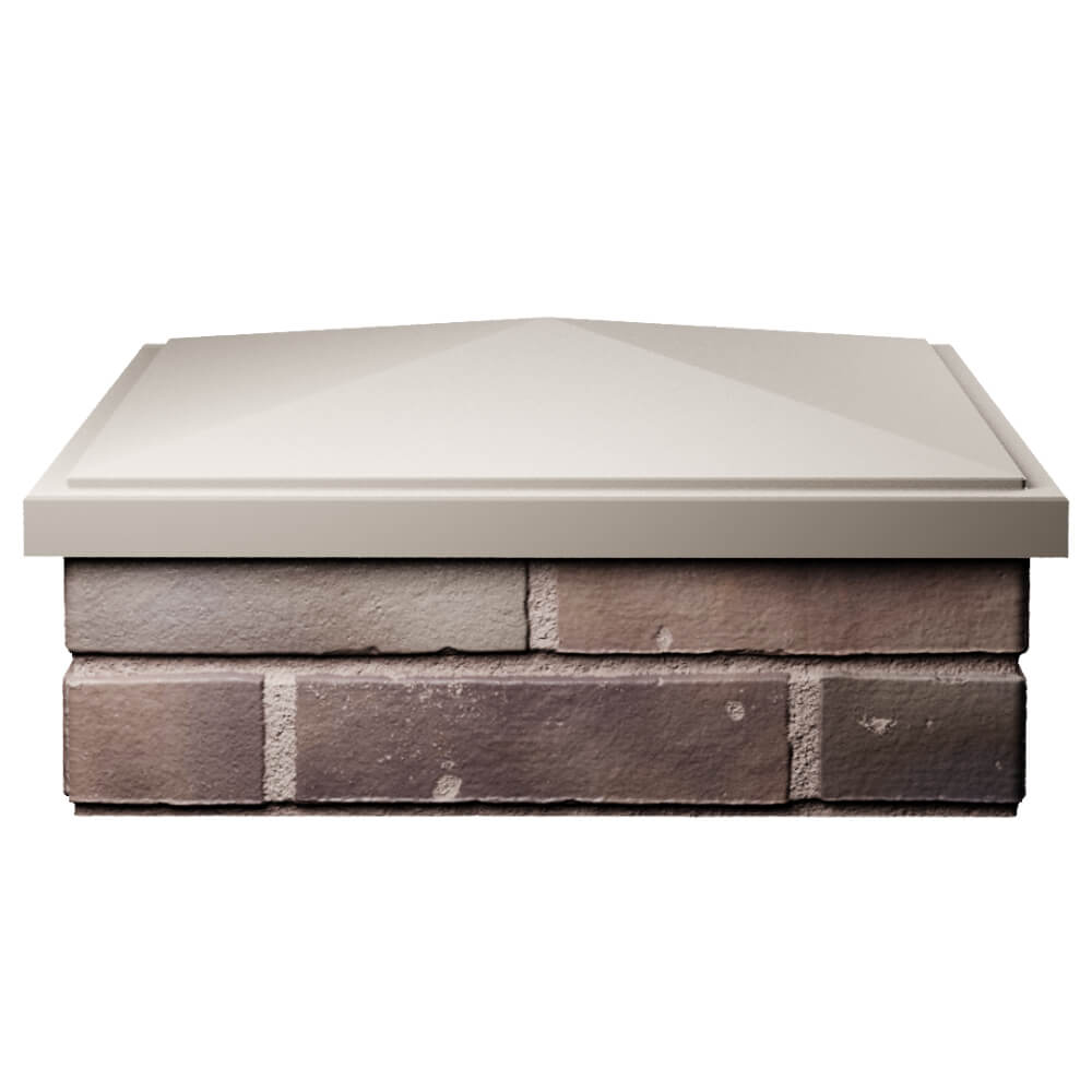 Колпак Zking БонаМоно Бежевый на столб 2х2 кирпича (515х515, 530х530мм) Елец фото