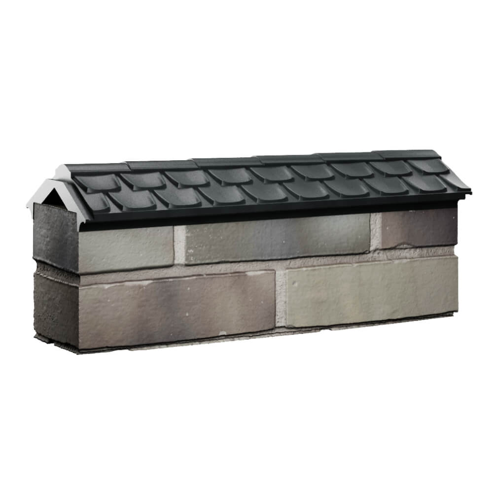 Парапет Zking Эльбрус Черный с посадкой на 0.5 кирпича (130мм) Елец фото