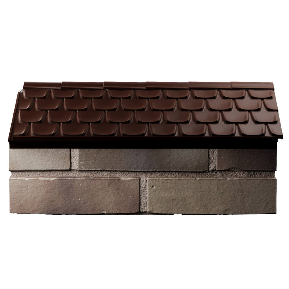 Парапет Zking Эльбрус Коричневый с посадкой на 1 кирпич (255мм) в Ельце фото