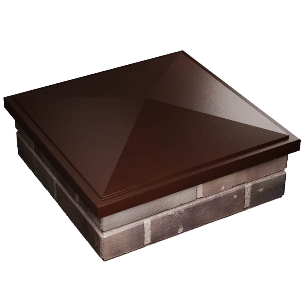 Колпак Zking БонаМоно Коричневый на столб 2х2 кирпича (515х515, 530х530мм) в Ельце фото