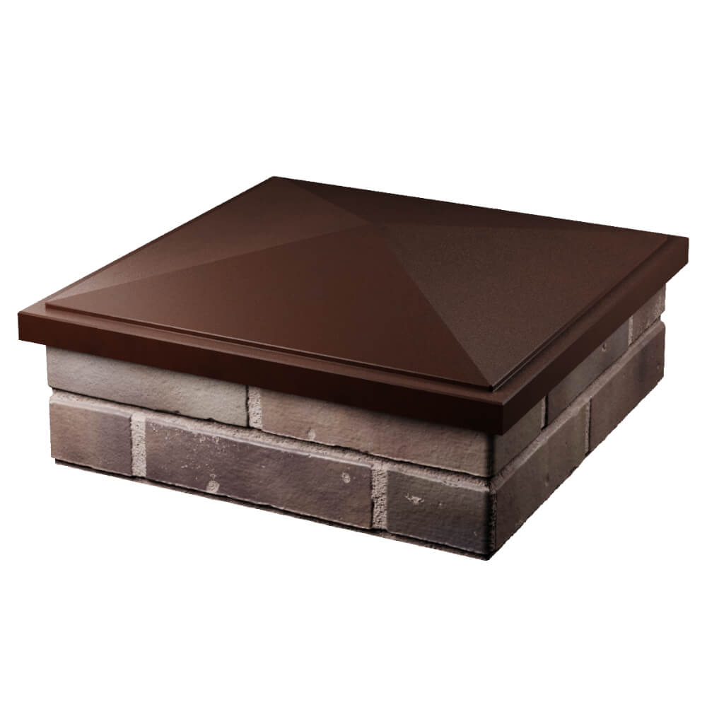 Колпак Zking БонаМоно Коричневый на столб 2х2 кирпича (515х515, 530х530мм) в Ельце фото