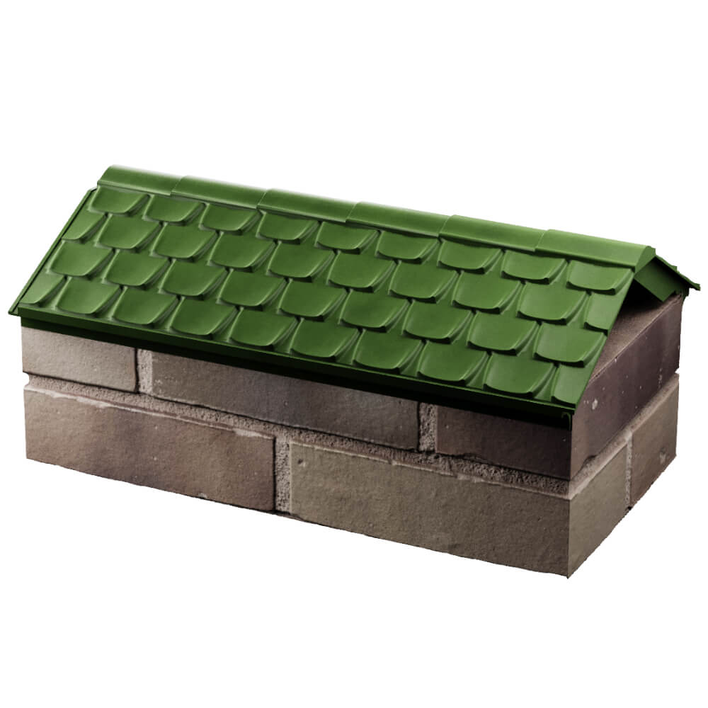 Парапет Zking Эльбрус Зеленый с посадкой на 1 кирпич (255мм) в Ельце фото