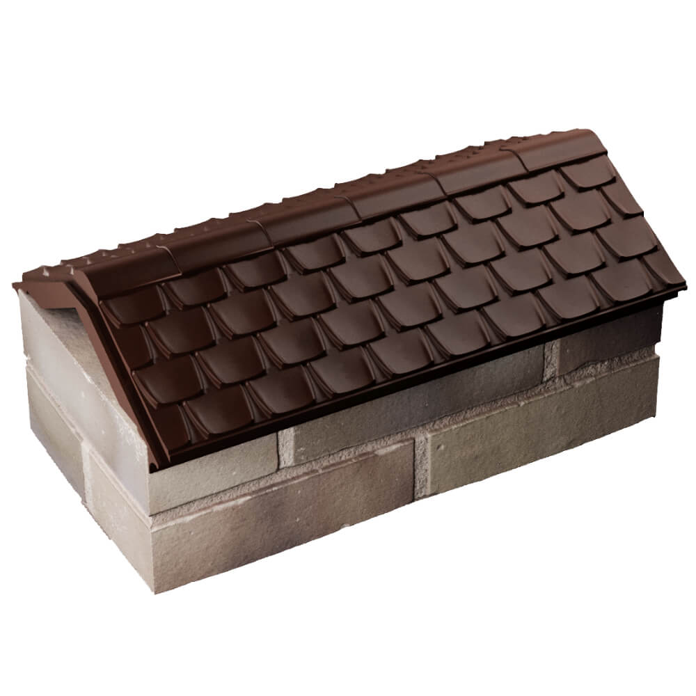 Парапет Zking Эльбрус Коричневый с посадкой на 1 кирпич (255мм) в Ельце фото