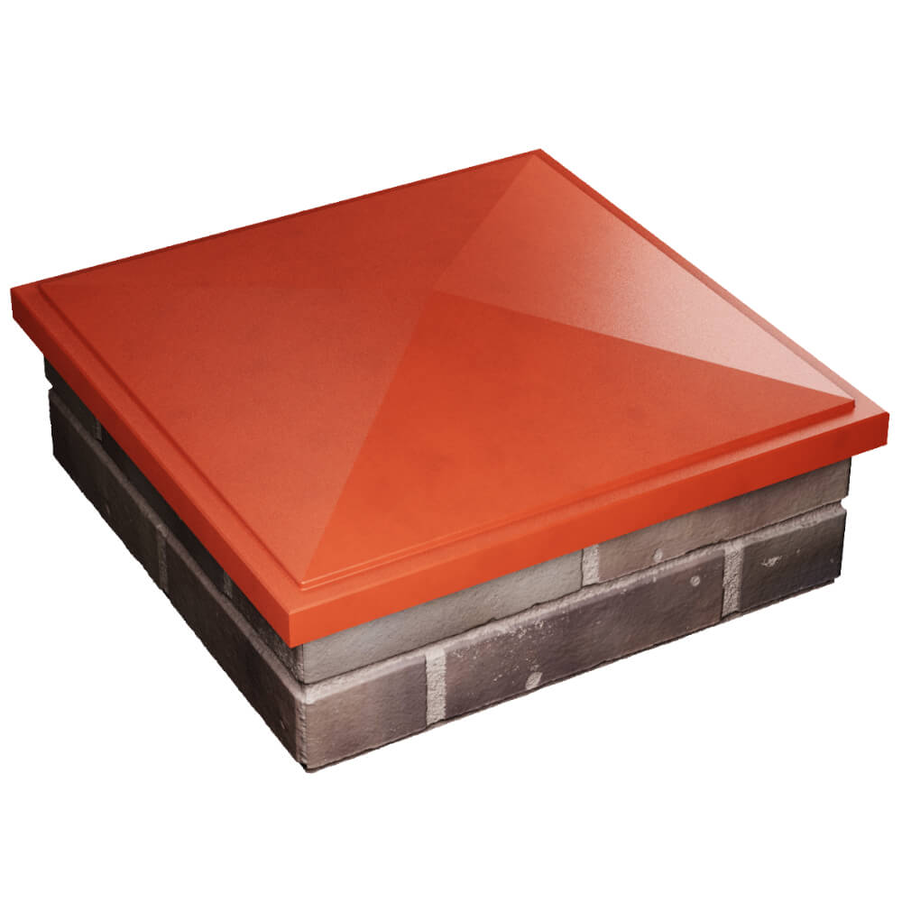 Колпак Zking БонаМоно Красный на столб 2х2 кирпича (515х515, 530х530мм) в Ельце фото