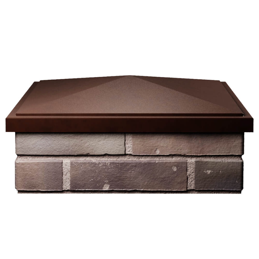 Колпак Zking БонаМоно Коричневый на столб 2х2 кирпича (515х515, 530х530мм) Елец фото