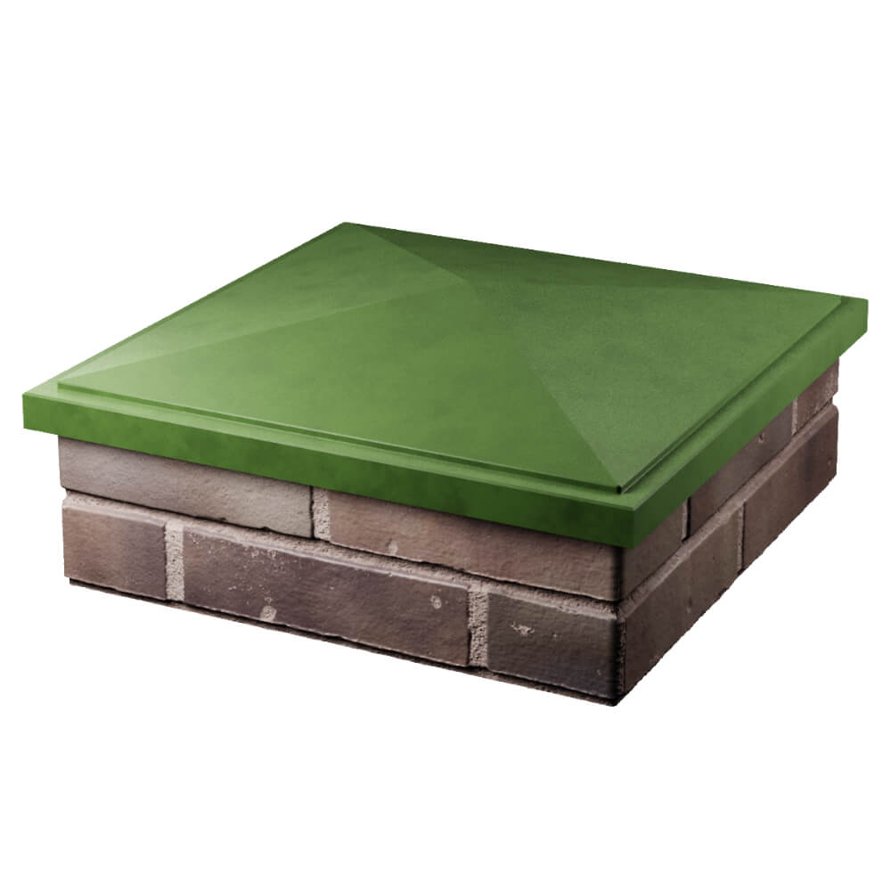 Колпак Zking БонаМоно Зеленый на столб 2х2 кирпича (515х515, 530х530мм) в Ельце фото