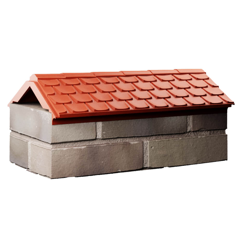 Парапет Zking Эльбрус Красный с посадкой на 1 кирпич (255мм) Елец фото