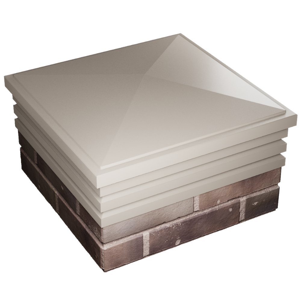 Колпак Zking Бона ХайТек Бежевый на столб 2х2 кирпича (513х513мм) в Ельце фото