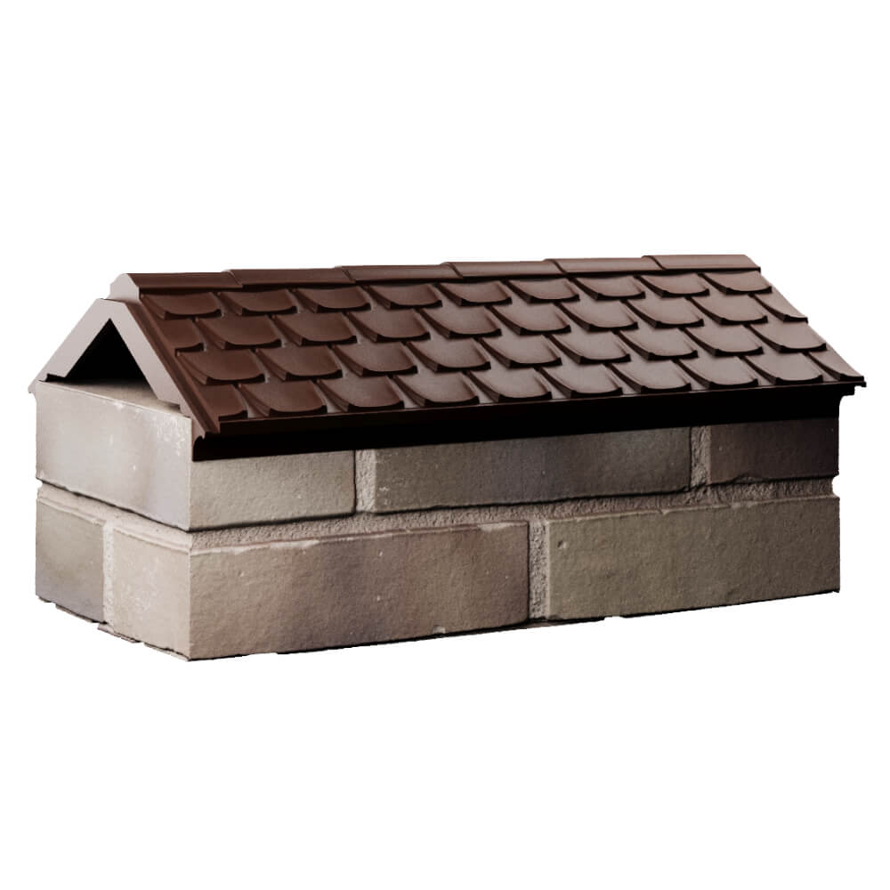 Парапет Zking Эльбрус Коричневый с посадкой на 1 кирпич (255мм) Елец фото